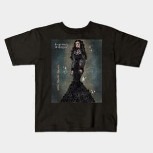 Wednesday Addams in a ball gown (design available without background) Kids T-Shirt
